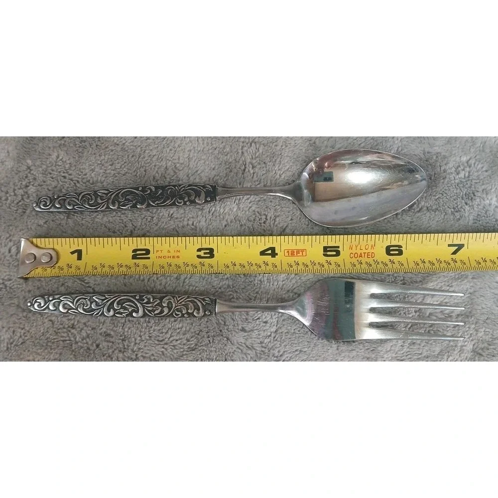 Fork Spoon Set‎ Riviera Cordova Stainless Steel Japan Flatware Floral Vine